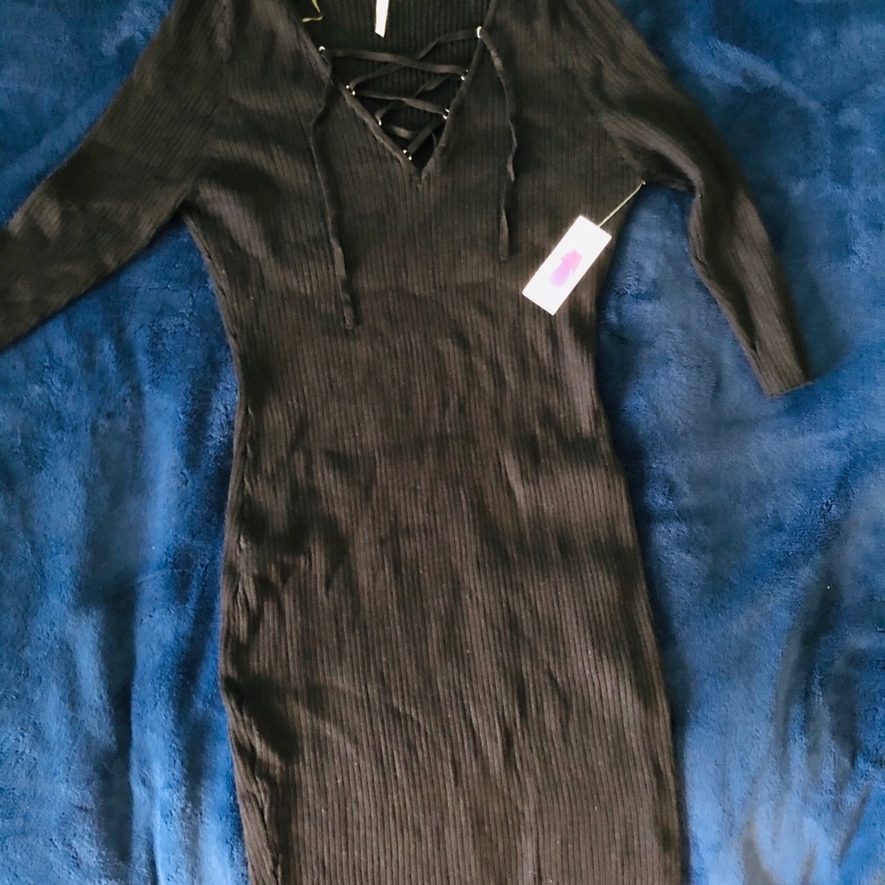 Mid length sweater dress